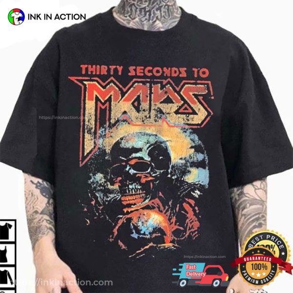 Thirty Seconds To Mars Seasons Tour 2024 Vintage Mars T-Shirt