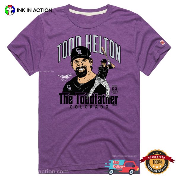 Todd Helton 2024 Inductee Illustrated Image T-shirt
