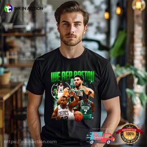 We Rep Boston Vintage 90s Style Boston Celtics Basketball T shirt 3