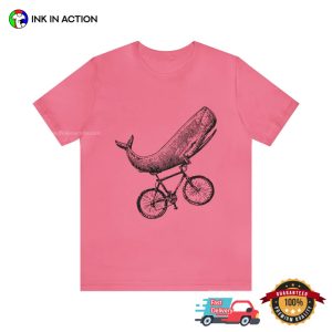 Whale Biking Art Comfort Colors bicycle t shirt 2