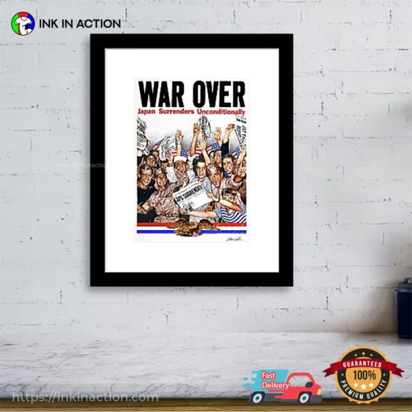 World War II Over VJ Day Poster