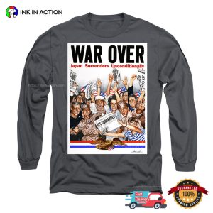 World War II Over vj day T shirt 3