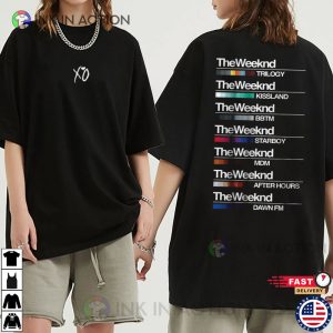XO Album Tracklist The Weeknd 2 Sided T-shirt