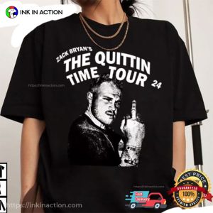 Zach Bryan Middle Finger The Quittin Time Tour 24 T-Shirt