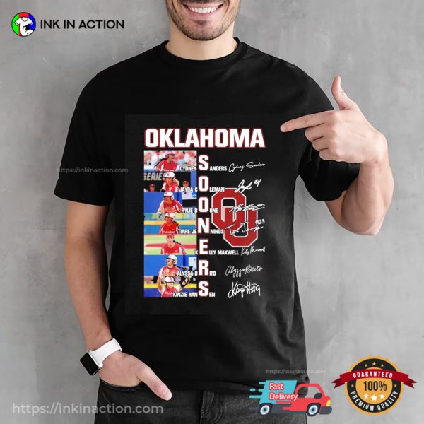 Oklahoma Sooners 2024 Squad Sanders, Coleman, Boone, Jennings Shirt