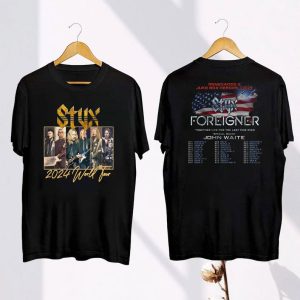 2024 Styx And Foreigner Band Tour 2 Side T-shirt
