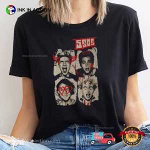 5 Seconds Of Summer Red Grafitti T Shirt