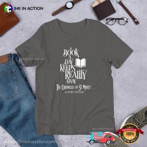 A Book A Day Keeps Reality Away Funny bookish shirt 3