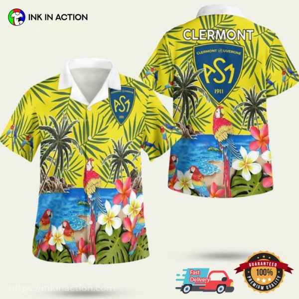 ASM Clermont Auvergne Rugby Hawaiian Shirt