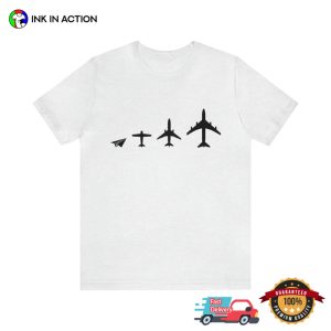 Airplane Evolution T-shirt, Happy Aviation Day