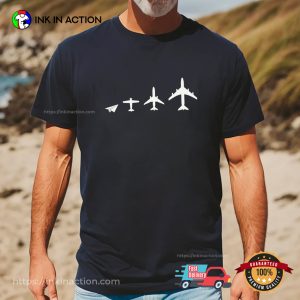 Airplane Evolution T-shirt, Happy Aviation Day