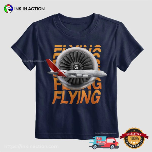 Airplane Jet Engine Flying Aircraft Shirt