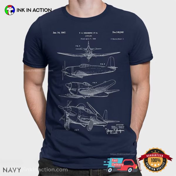 Airplane Patent Aircraft Shirts