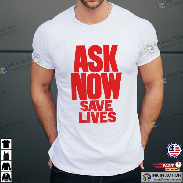 Ask Now Save Lives Blur Unisex T-shirt, National Suicide Prevention Day 2024 Merch