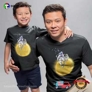 Astronaut Dad Son Moon Landing NASA T-shirt