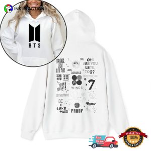 BTS All Albums Kpop 2 Sided T-shirt