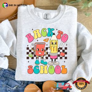 Back to School Notebooks And Pencils Comfort Colors T shirt 3