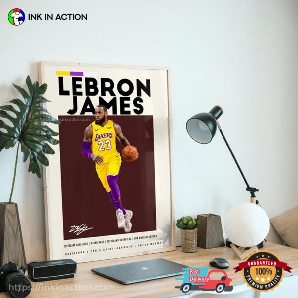 Basketball NBA Lakers LeBron James Poster