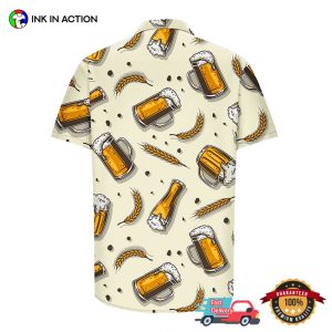 Beer Men Funny Printed Button Up Hawaiian Shirt