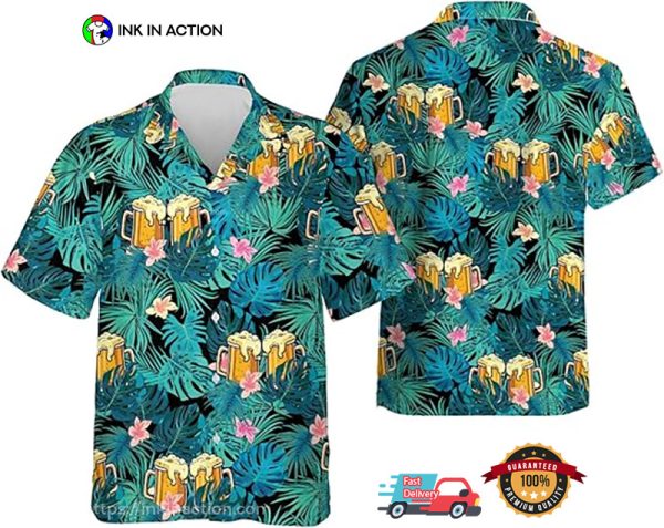 Beer Summer Tropical Hawaiian Shirt