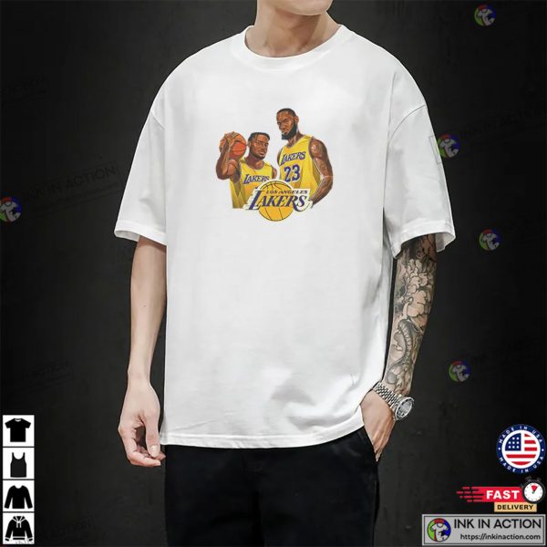 Bronny James & Lebron James Like Father Like Son Goat Of Basketball Shirt