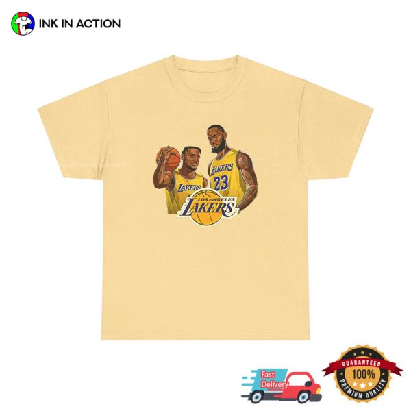 Bronny James & Lebron James Like Father Like Son Goat Of Basketball Shirt