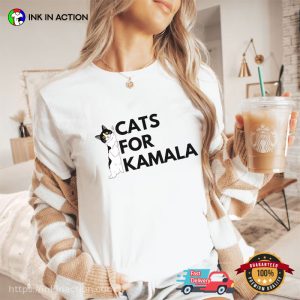 Cats For Kamala Funny Political Comfort Colors T shirt 2