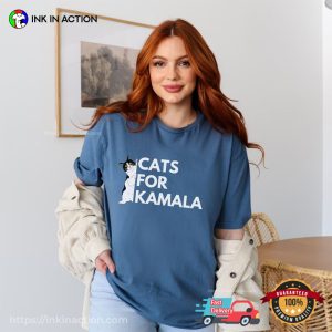 Cats For Kamala Funny Political Comfort Colors T-shirt