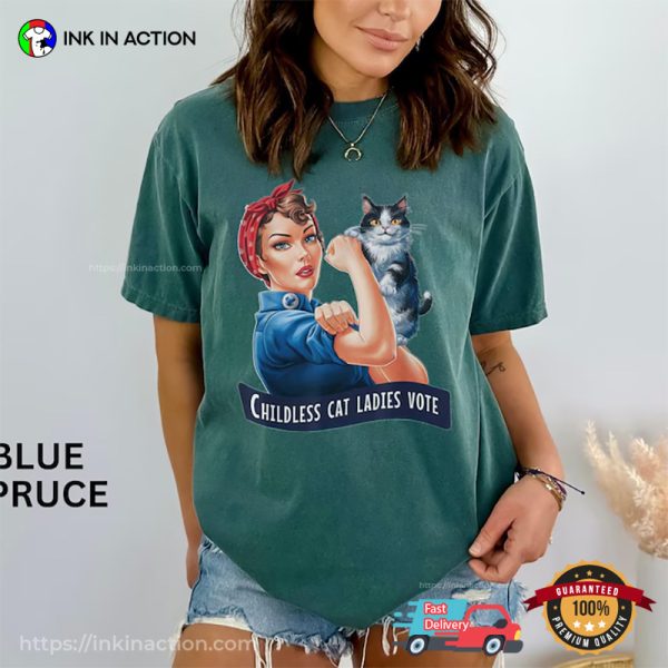 Childless Cat Ladies Vote 2024, Feminist Comfort Color Shirt