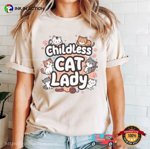 Childless Cat Lady 2024 Election Political Shirt