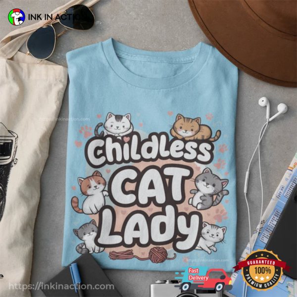 Childless Cat Lady 2024 Election Political Shirt