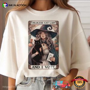 Childless Cat Lady And I Vote, Tarot Card Shirt 2