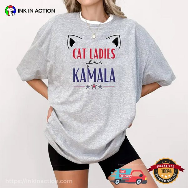 Childless Cat Lady Kamala Harris Cat Meme Shirt