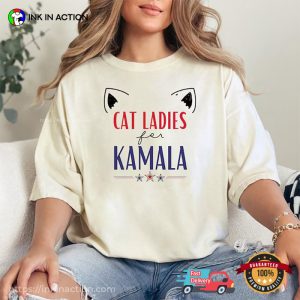 Childless Cat Lady Kamala Harris Cat Meme Shirt 4