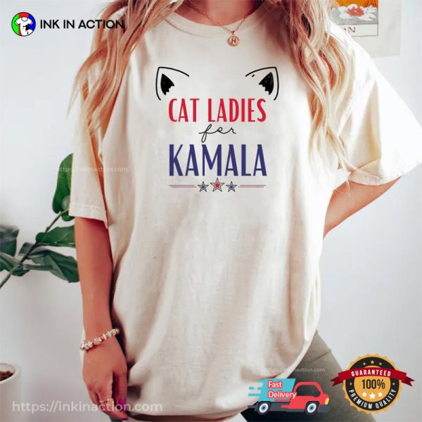 Childless Cat Lady Kamala Harris Cat Meme Shirt