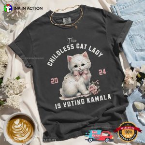 Childless Cat Lady for Kamala Vintage Support Harris 2024 Comfort Colors T shirt 1