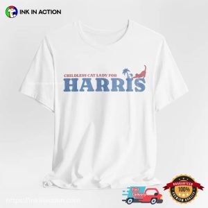 Childless cat lady for Harris, Cat Lady for President Shirt 4