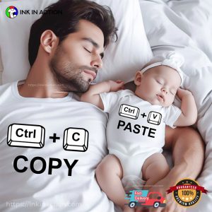 Copy And Paste Dad And Baby Matching T-shirt