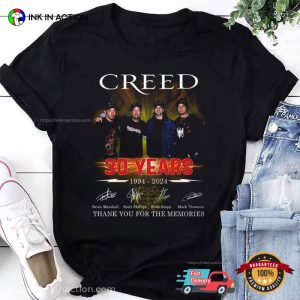 Creed Band 30 Years Anniversary 1994 2024 Signatures T shirt 4