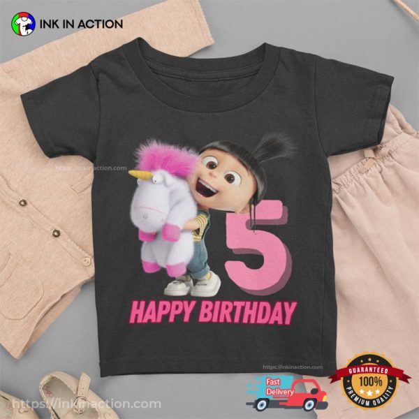 Custom Despicable Me Agnes Gru Birthday T-shirt