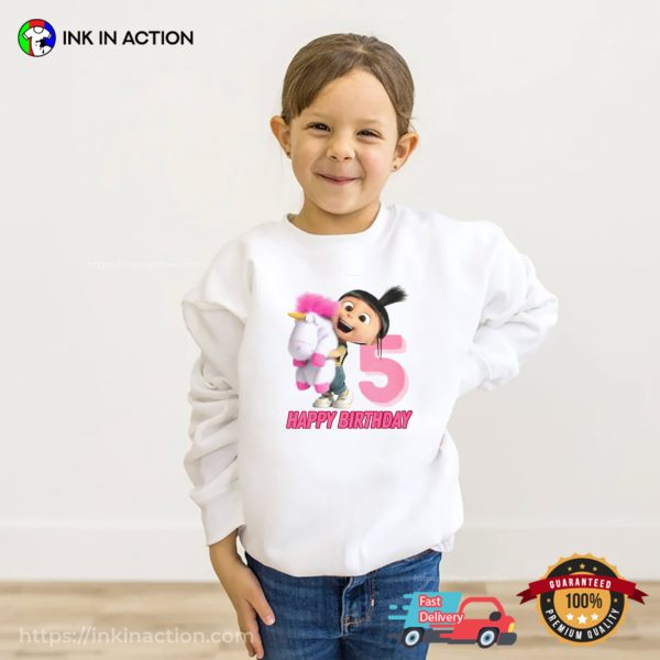 Custom Despicable Me Agnes Gru Birthday T-shirt