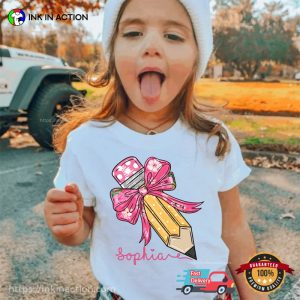 Custom Elementary Kids Pencil Coquette Comfort Colors T-shirt