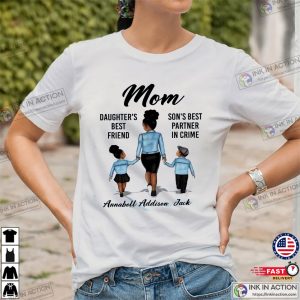 Custom Mom Of 2 Children T shirt