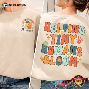 Custom Name Helping Tny Humans bloom T shirt 4