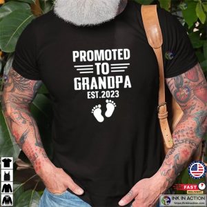 Customized Year Promoted To Grandpa Funny T-shirt
