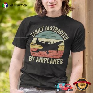 Easily Distracted By Airplanes Vintage T-shirt