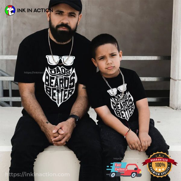 Funny Beards Dad And Son T-shirt