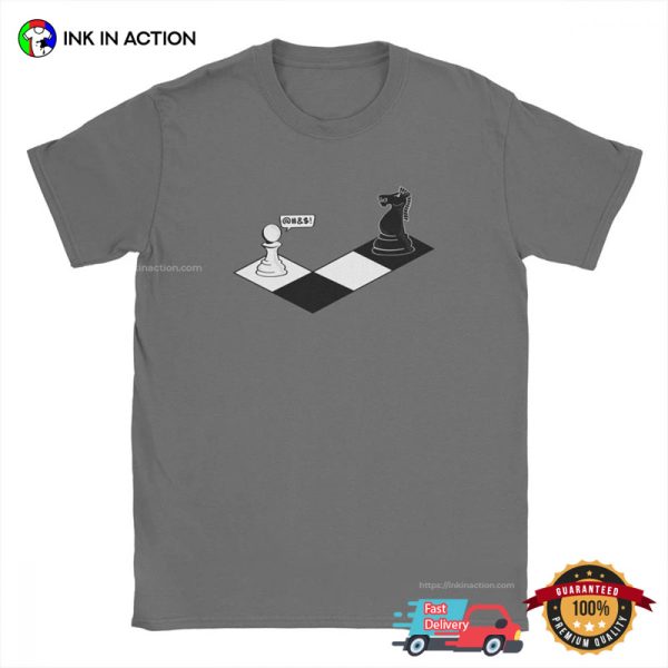 Funny Pawn And Knight Chess Shirt