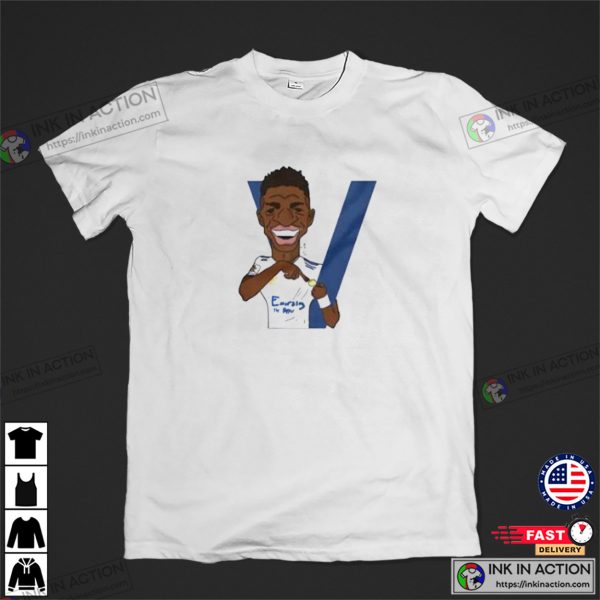 Funny Real Madrid Vinicius Junior Comic Win Champions League Tee