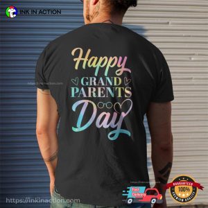 Happy Grandparents Day Colorful Back T-shirt